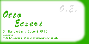otto ecseri business card